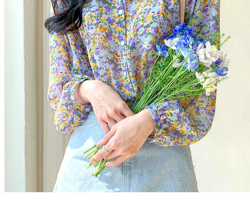 Shirts Women Floral Printed Leisure Loose Elegant Chiffon Tops Blouses Trendy All-match Temperament Korean Style Popular Retro Shirts Women Floral Printed Leisure Loose Elegant Chiffon Tops Blouses Trendy All-match Temperament Korean Style Popular Retro