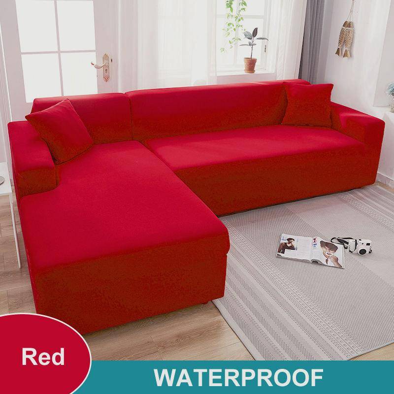 Waterproof Sofa Cover 1/2/3/4 Seater Sofa Cover for Living Room Elastic Solid L Shaped Corner Sofa Cover for Sofa Couch Armchair Waterproof Sofa Cover 1/2/3/4 Seater Sofa Cover for Living Room Elastic Solid L Shaped Corner Sofa Cover for Sofa Couch Armchair