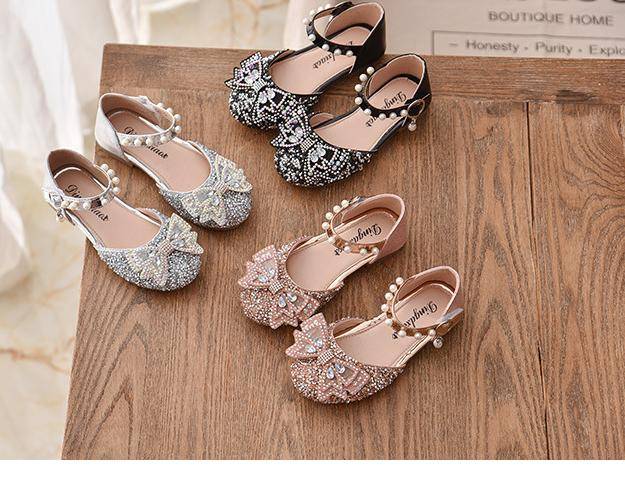 Girls Sequin Lace Bow Kids Shoes Girls Cute Pearl Princess Dance Single Casual Shoe 2021 New Children's Party Wedding Shoes Girls Sequin Lace Bow Kids Shoes Girls Cute Pearl Princess Dance Single Casual Shoe 2021 New Children's Party Wedding Shoes