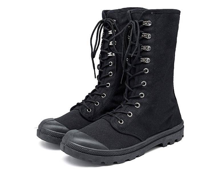 ZYYZYM Men Boots Spring Autumn High Help Style Denim Canvas Fashion Rubber Outdoors Jungle Mountaineering Shoes Men ZYYZYM Men Boots Spring Autumn High Help Style Denim Canvas Fashion Rubber Outdoors Jungle Mountaineering Shoes Men