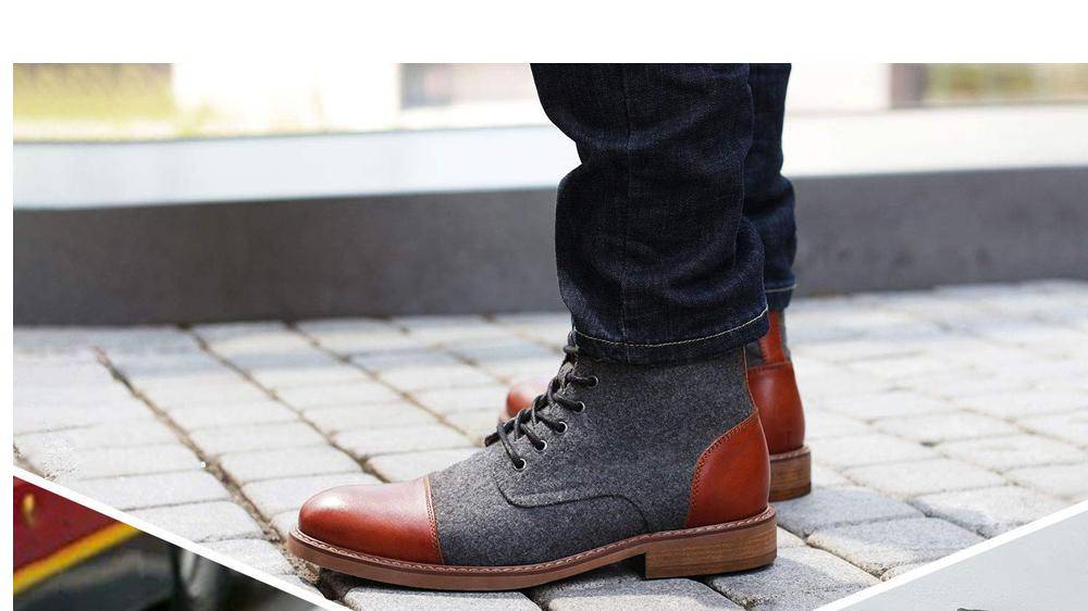ZYYZYM Men Ankle Boots Autumn Winter Casual Lace Up Shoes Booties Oxfords Fashion Boots Men Large Size 39-48 ZYYZYM Men Ankle Boots Autumn Winter Casual Lace Up Shoes Booties Oxfords Fashion Boots Men Large Size 39-48