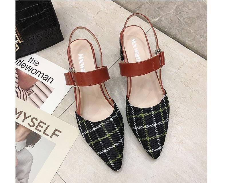 Lady Shoes New Hollow Coarse Sandals High-heeled Shallow Mouth Pointed Pumps Work Women Female Sexy High Heels Zapatilla Lattice Lady Shoes New Hollow Coarse Sandals High-heeled Shallow Mouth Pointed Pumps Work Women Female Sexy High Heels Zapatilla Lattice