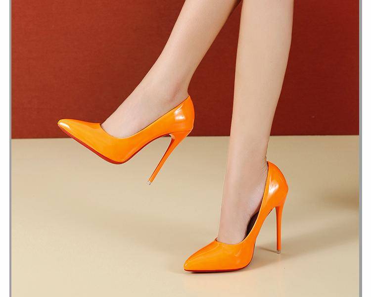 Women Shoes Red Sole High Heels Sexy Pointed Toe 12cm Pumps Wedding Dress Shoes Nude Black Color Red Rubber Bottom High Heels