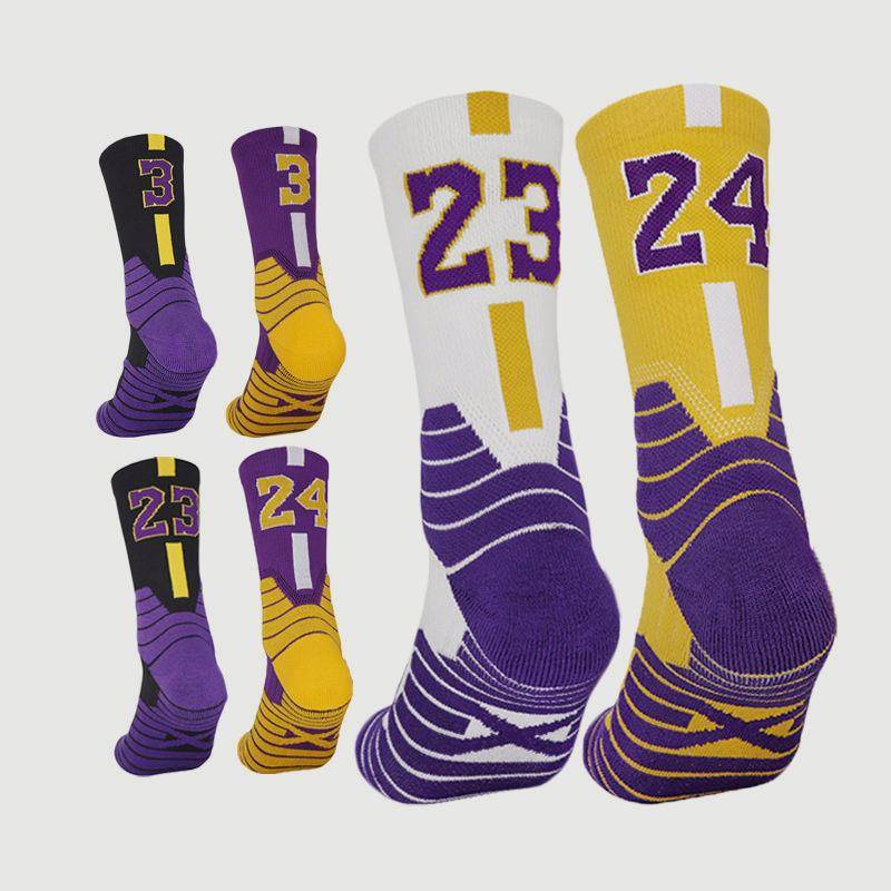 Men Basketball Socks Number Professional Sports Socks Knee High Non-Silp Thickened Towel Bottom Child Match baloncesto Socks