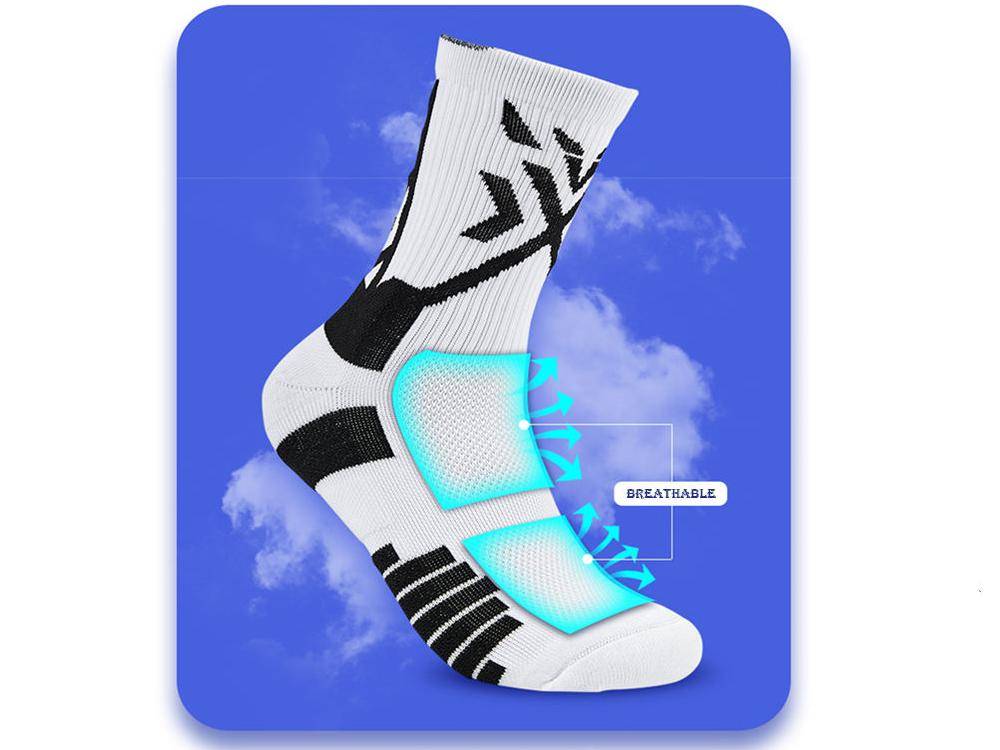 Veidoorn High Quality Cycling Basketball Running Hiking Tennis Men Women Bike Riding Breathable Thicken Sport Socks Size 35-45