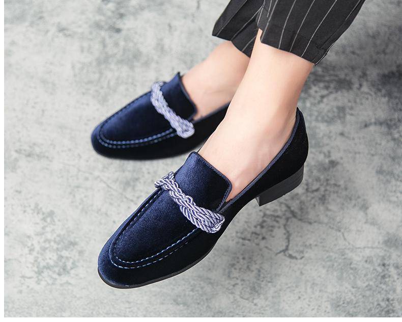 Qmaigie wedding shoes for men Dress Shoes 2022 Fashion Office Footwear High Quality Fashion Velvet Comfy Men Formal Shoes Brand