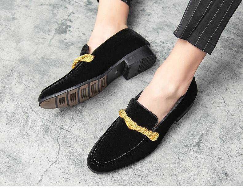 Qmaigie wedding shoes for men Dress Shoes 2022 Fashion Office Footwear High Quality Fashion Velvet Comfy Men Formal Shoes Brand