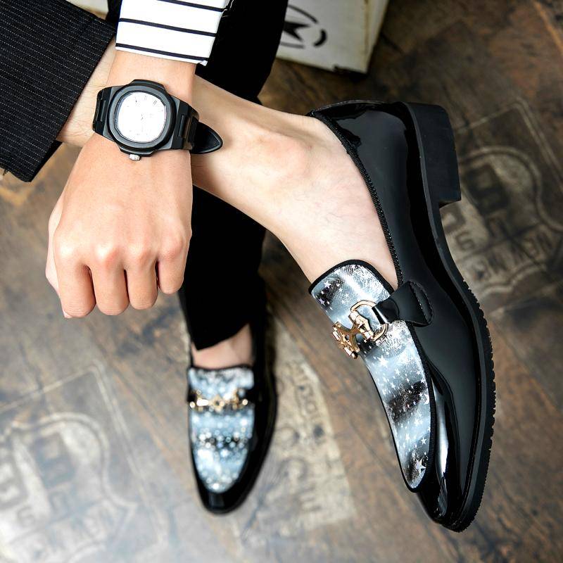 New Arrival Formal Shoes Men In Big Size 45 46 Business Mens Shoes Groom Wedding Fashion Footwear Slip-on Men Party Dress Shoe