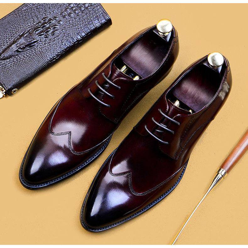 DESAI 2022 High Quality Handmade Oxford Dress Shoes Men Genuine Cow Leather Suit Shoes Footwear Wedding Formal Italian Shoes Hot