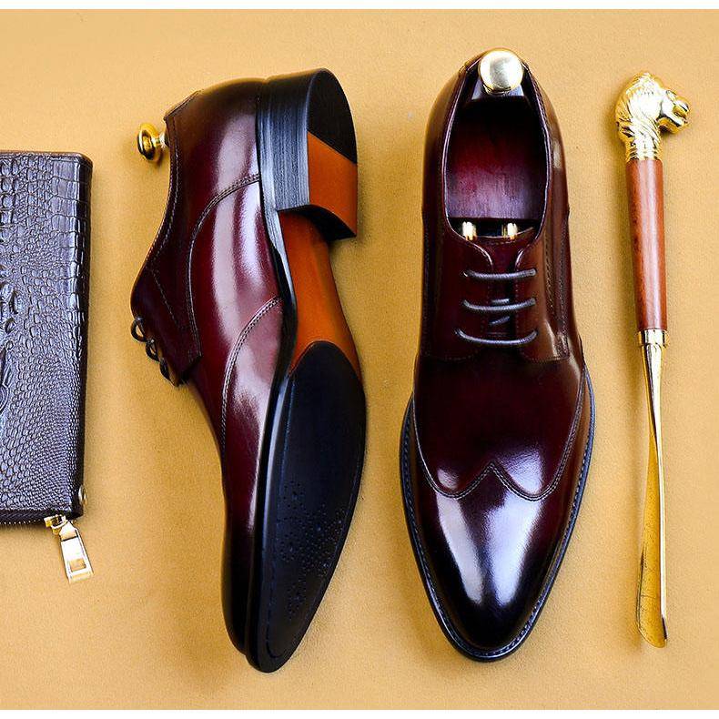 DESAI 2022 High Quality Handmade Oxford Dress Shoes Men Genuine Cow Leather Suit Shoes Footwear Wedding Formal Italian Shoes Hot