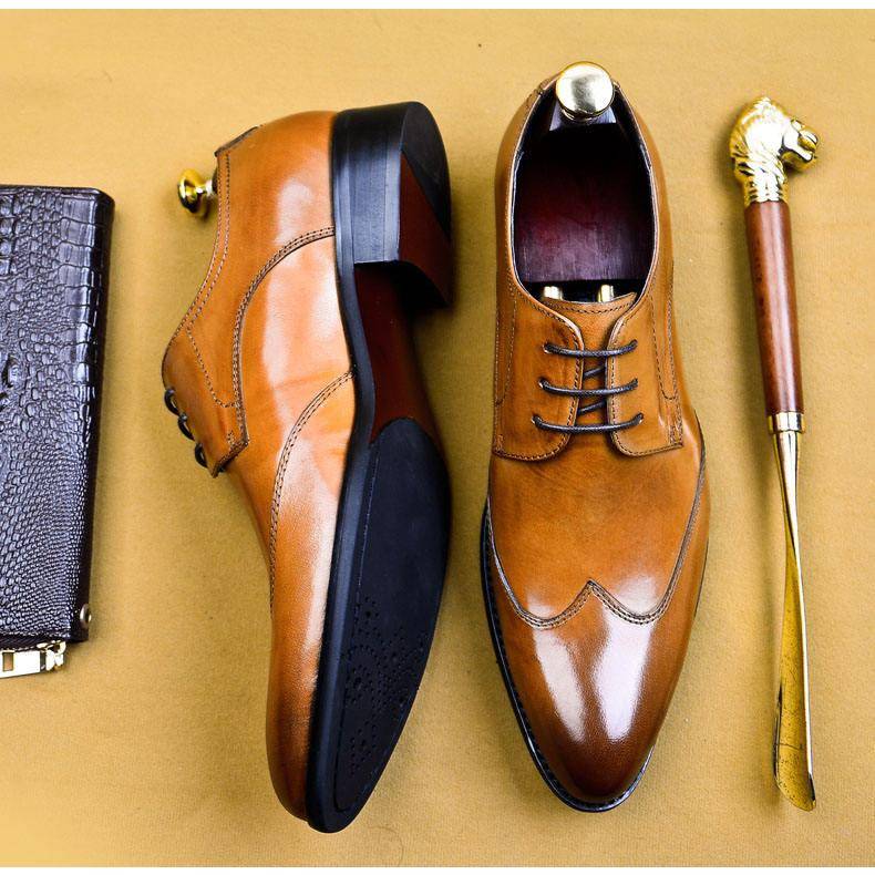 DESAI 2022 High Quality Handmade Oxford Dress Shoes Men Genuine Cow Leather Suit Shoes Footwear Wedding Formal Italian Shoes Hot