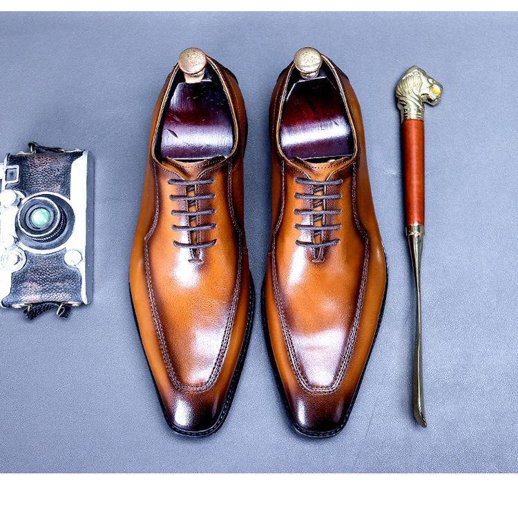 2022 New Business Casual Leather Shoes Men Korean Version Trend Tooling Shoes British Work Leather Shoe Mens Lace-Up Oxfords 2022 New Business Casual Leather Shoes Men Korean Version Trend Tooling Shoes British Work Leather Shoe Mens Lace-Up Oxfords