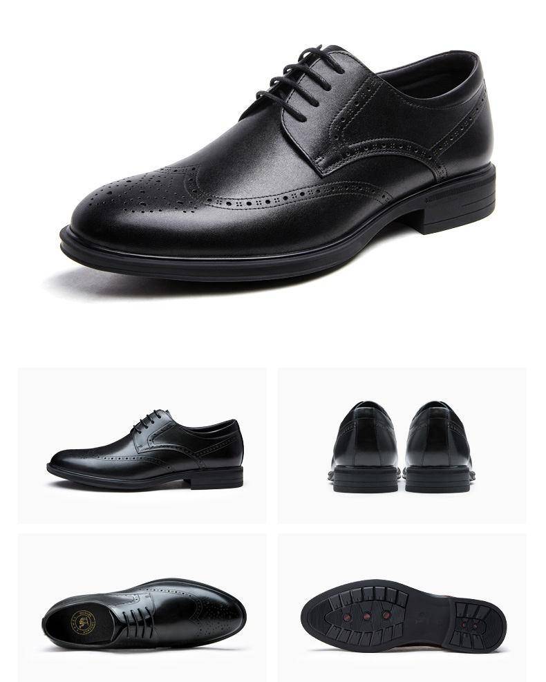Goldencamel Men Shoes Business Formal Brogue Shoes Men Wedding Men's Shoes British Casual Genuine Leather Designer Shoes for Men