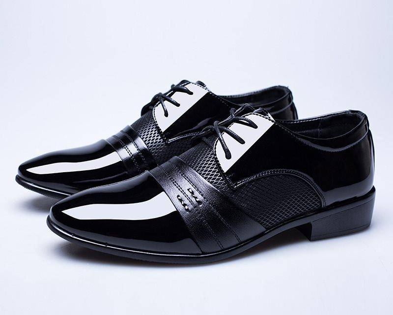 LuckMan 2019 Spring Autumn Business Shoes Plus Size EUR 47 Oxford Patent Leather Men's Shoes Lace-up Flats Shoes Black LMS002 LuckMan 2019 Spring Autumn Business Shoes Plus Size EUR 47 Oxford Patent Leather Men's Shoes Lace-up Flats Shoes Black LMS002