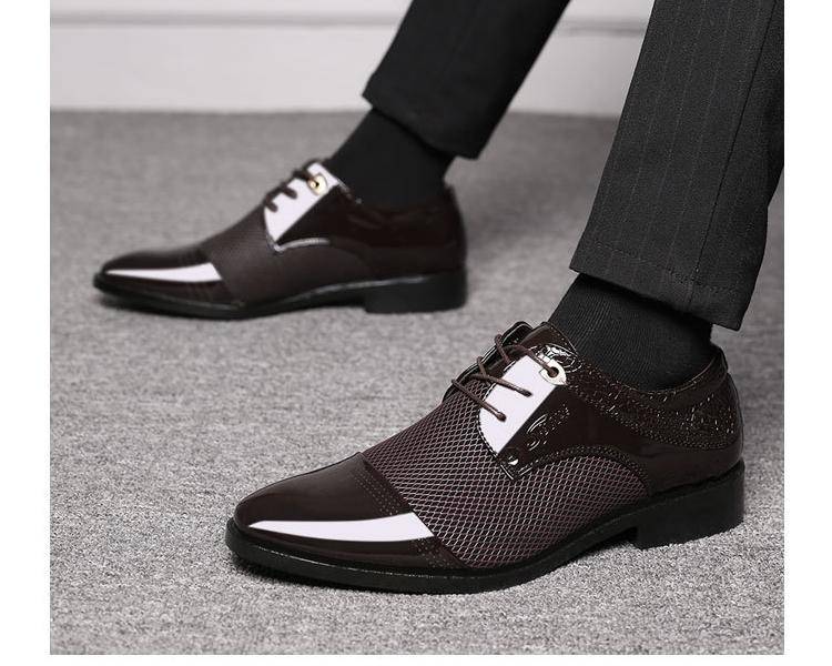 Big Size Men Dress Shoes Quality Men Formal Shoes Lace-Up Men Business Oxford Shoes Brand Men Wedding Pointy Shoes 38-48