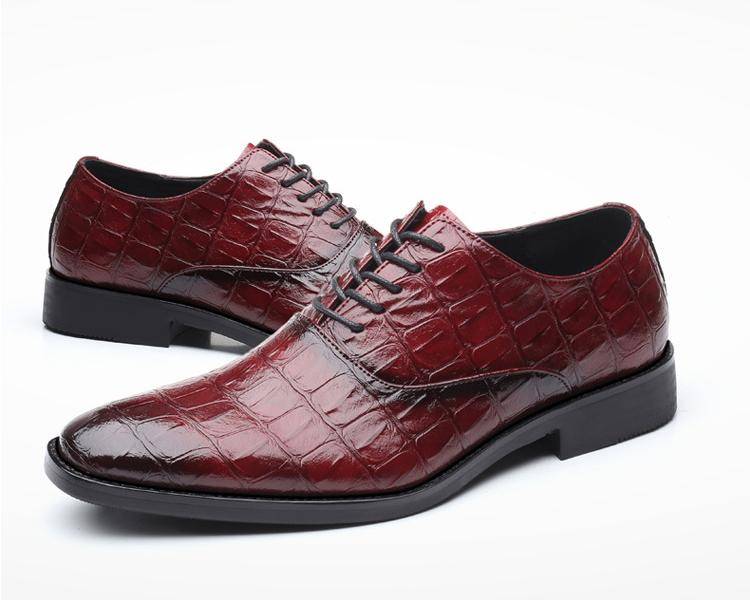 Luxury Men's Dress Leather Shoes Plus Size 38-48 Lace-up Business Casual Leather Shoes Men Formal Wedding Flat Shoes 2021