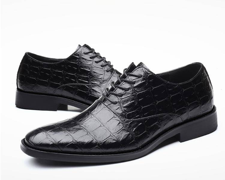 Luxury Men's Dress Leather Shoes Plus Size 38-48 Lace-up Business Casual Leather Shoes Men Formal Wedding Flat Shoes 2021