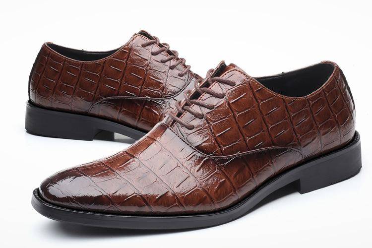 Luxury Men's Dress Leather Shoes Plus Size 38-48 Lace-up Business Casual Leather Shoes Men Formal Wedding Flat Shoes 2021