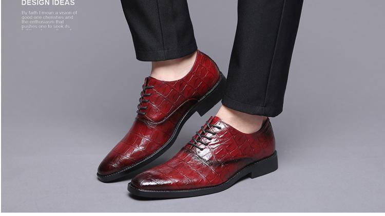 Luxury Men's Dress Leather Shoes Plus Size 38-48 Lace-up Business Casual Leather Shoes Men Formal Wedding Flat Shoes 2021