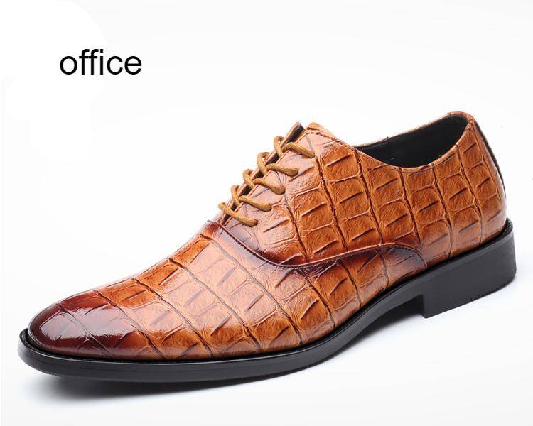 Luxury Men's Dress Leather Shoes Plus Size 38-48 Lace-up Business Casual Leather Shoes Men Formal Wedding Flat Shoes 2021