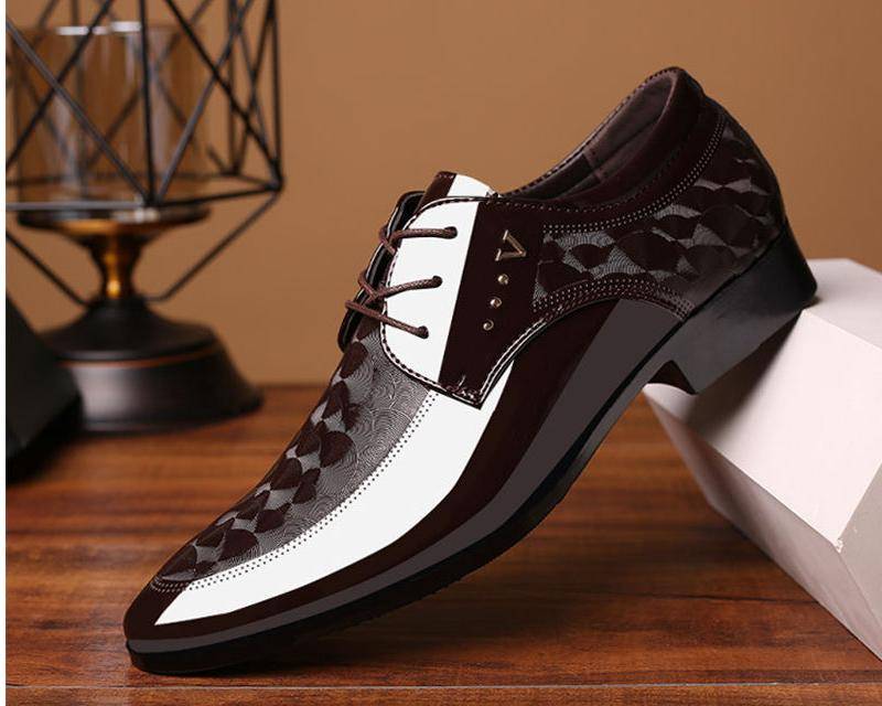 Formal Shoes Men Classic Italian Brand Brown Dress Oxford Shoes For Men Coiffeur Luxury Designer Italian Shoes Men Office Weddin