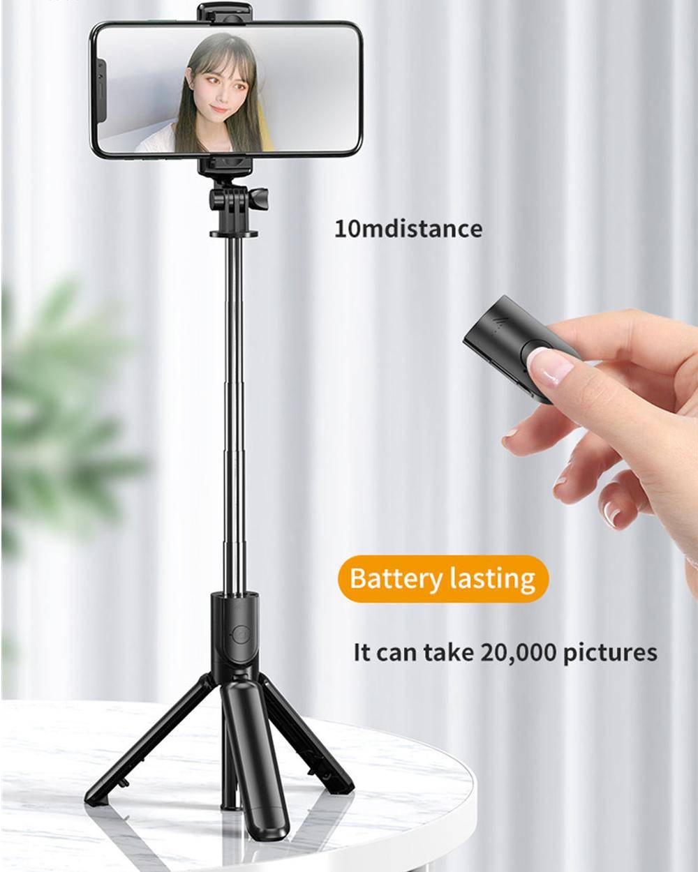 New Bluetooth Selfie Stick Mobile Phone Holder Retractable Portable Multifunctional Mini Tripod With Wireless Remote Shutter New Bluetooth Selfie Stick Mobile Phone Holder Retractable Portable Multifunctional Mini Tripod With Wireless Remote Shutter