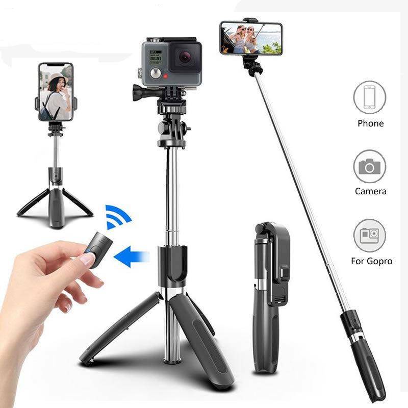 Electop Wireless bluetooth Selfie Stick Tripod Foldable Tripod Monopods Universal for SmartPhones for Gopro Sports Action Camera