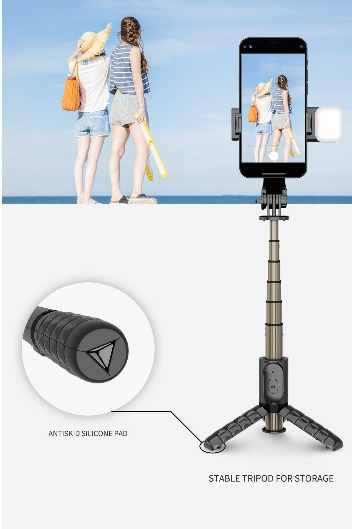 Q10S NEW Bluetooth Wireless Selfie Stick Mini Tripod Extendable Monopod with fill light Remote shutter For IOS Android phone Q10S NEW Bluetooth Wireless Selfie Stick Mini Tripod Extendable Monopod with fill light Remote shutter For IOS Android phone