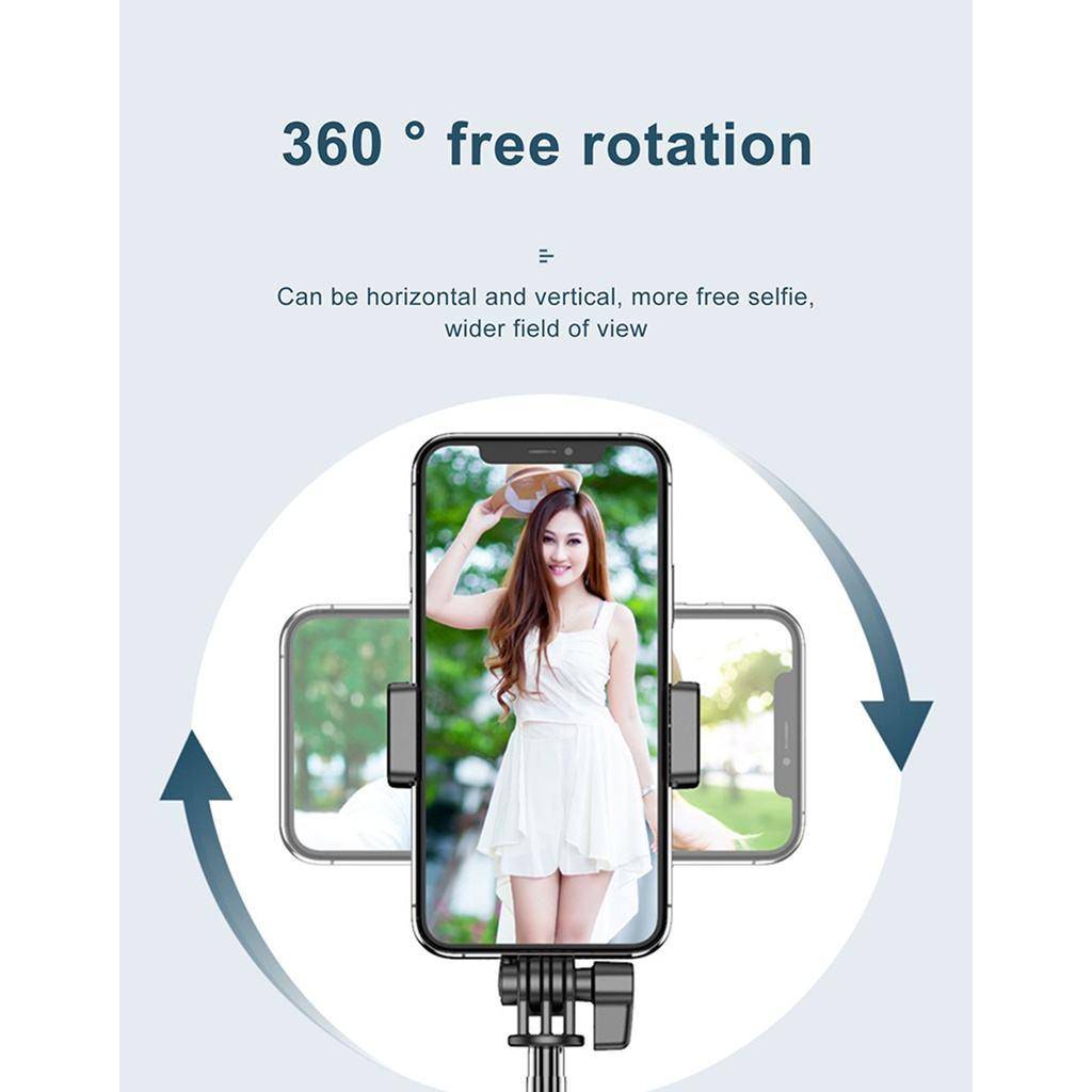 Tongdaytech Bluetooth Wireless Selfie Stick Portable Ring Fill Light Folding Stand For Iphone Xiaomi Makeup Video Live Studio