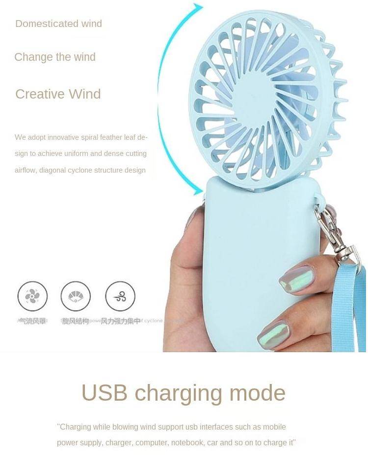 XiaoMi New Hanging Neck Foldable Small Electric Fan Portable Handheld Creative Student Dormitory Sports USB Outdoor Mini Fan