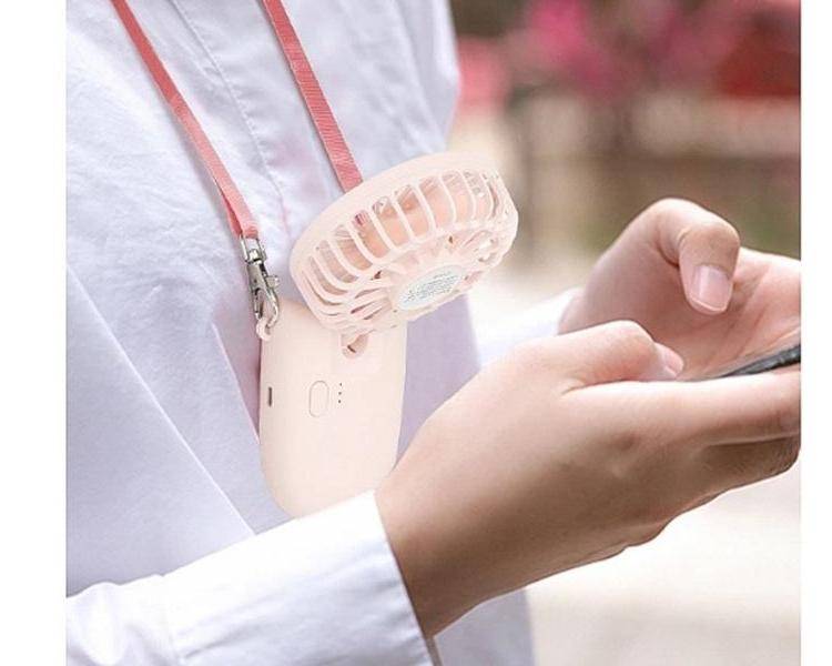 XiaoMi New Hanging Neck Foldable Small Electric Fan Portable Handheld Creative Student Dormitory Sports USB Outdoor Mini Fan