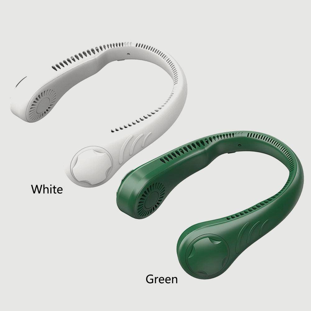 Portable Neck-mounted Fan Surround air outlet Bladeless Hanging Neck Fans 2000mAh Rechargeable Cooling Fan Wearable Neckband Fan