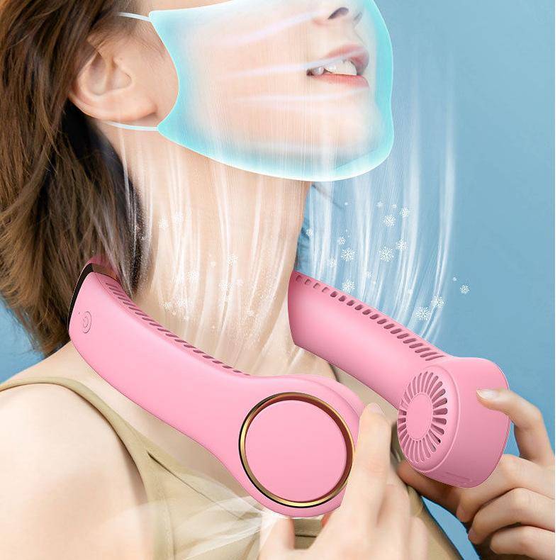 Travel Outdoor Portable Detachable Handheld Hanging Neck Fan USB Rechargeable Mini Air Conditioner Ventilador 3 Gear Adjustable