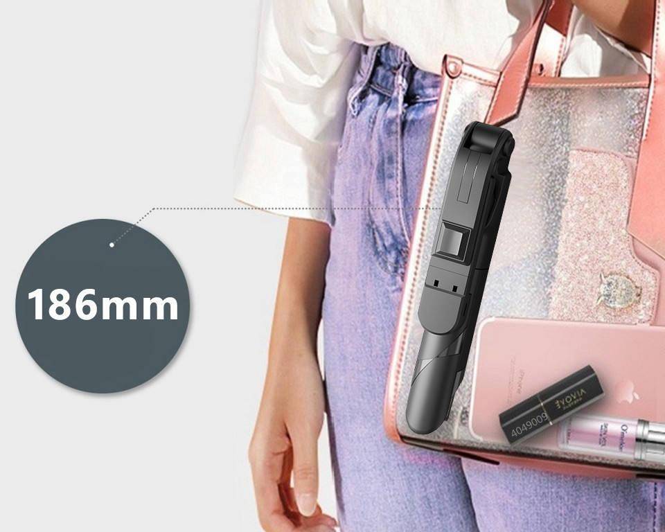 2021 NEW Bluetooth Wireless Selfie Stick Mini Tripod Extendable Monopod with fill light Remote shutter For IOS Android phone