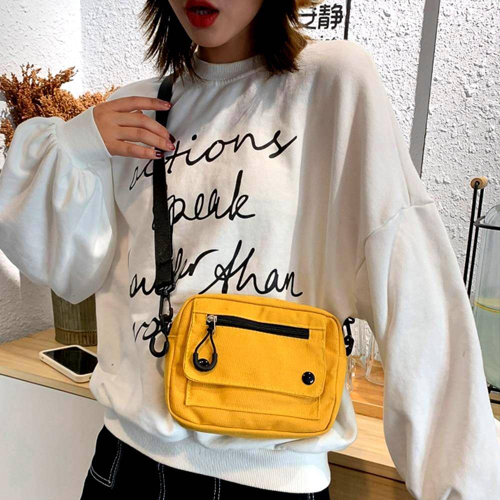 Women Casual Canvas Crossbody Bag Small Shoulder Bags For Women Outdoor Travel Bag Coin Purse Zip Lock Women's Bag 2022 Trend