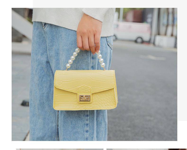 Women Mini Handbag New Elegant Shoulder Messenger Portable Chain Bag Girl PVC Jelly Bag Pearl Crossbody Rhombus Small Square Bag Women Mini Handbag New Elegant Shoulder Messenger Portable Chain Bag Girl PVC Jelly Bag Pearl Crossbody Rhombus Small Square Bag