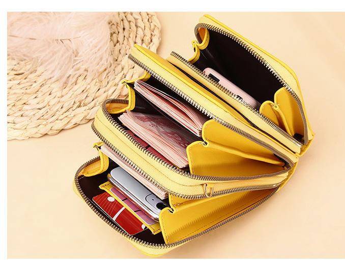 HOT 3 Layers Large Capacity Phone Pocket Shoulder Bag For Women Pu Leather Female Small Crossbody Bags Ladies Messenger Purse HOT 3 Layers Large Capacity Phone Pocket Shoulder Bag For Women Pu Leather Female Small Crossbody Bags Ladies Messenger Purse