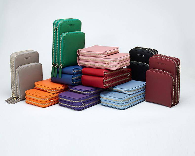 HOT 3 Layers Large Capacity Phone Pocket Shoulder Bag For Women Pu Leather Female Small Crossbody Bags Ladies Messenger Purse