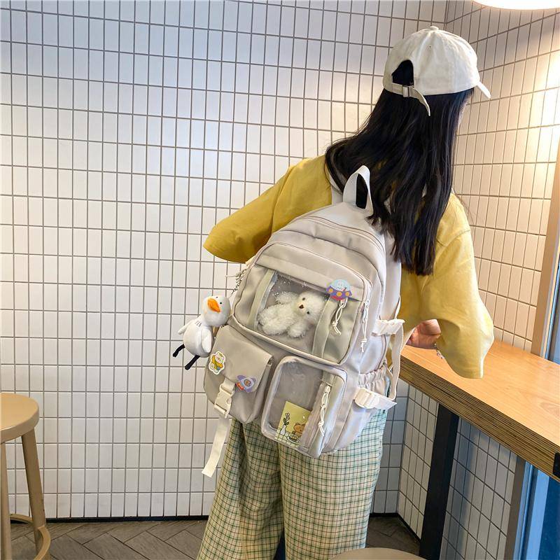 Cute Women Large Capacity Backpack Waterproof Nylon Female Schoolbag College Lady Laptop Backpacks Kawaii Girl Travel Book Bags
