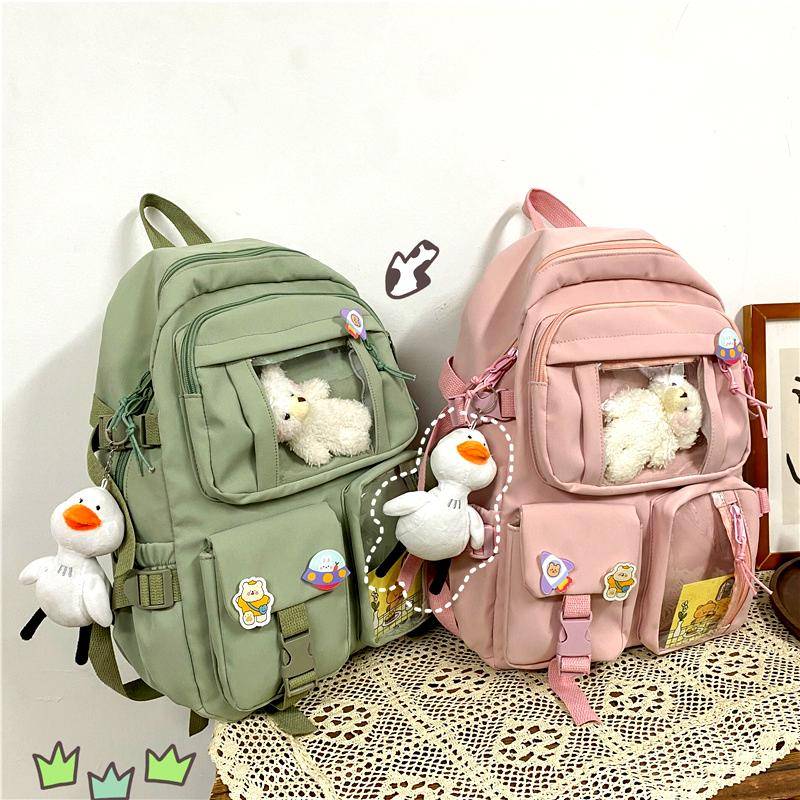Cute Women Large Capacity Backpack Waterproof Nylon Female Schoolbag College Lady Laptop Backpacks Kawaii Girl Travel Book Bags