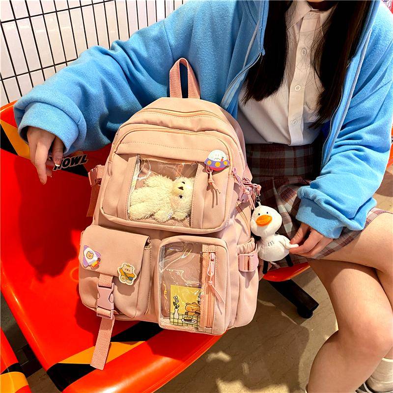 Cute Women Large Capacity Backpack Waterproof Nylon Female Schoolbag College Lady Laptop Backpacks Kawaii Girl Travel Book Bags Cute Women Large Capacity Backpack Waterproof Nylon Female Schoolbag College Lady Laptop Backpacks Kawaii Girl Travel Book Bags