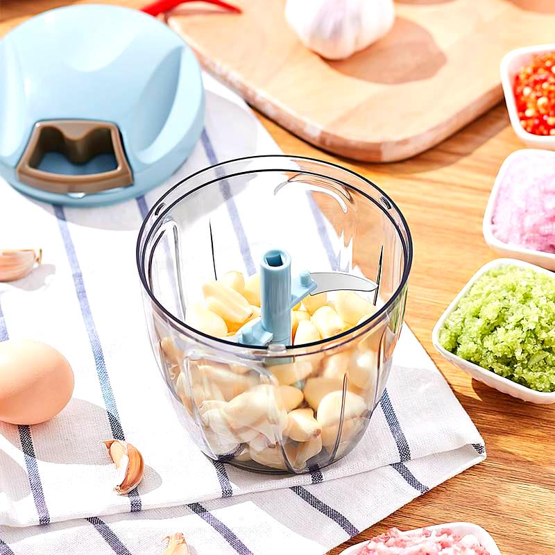 Garlic Press Crusher Multi-Function Manual Chopper Mini Food Chopper with Lid for Garlic Meat Ginger Onion Mincer Kitchen Gadget Garlic Press Crusher Multi-Function Manual Chopper Mini Food Chopper with Lid for Garlic Meat Ginger Onion Mincer Kitchen Gadget