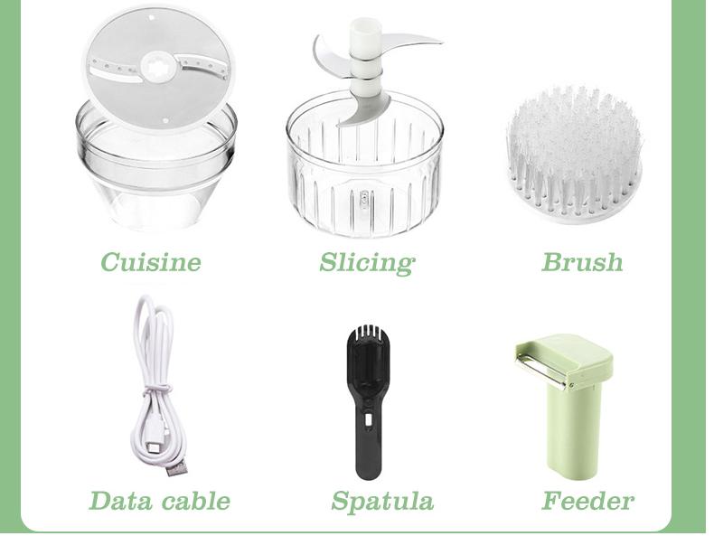 4 in 1 Vegetable Cutter Set Food Choppers Handheld Electric Wireless Chili Garlic Mud Masher for Home Kitchen Accessories 4 in 1 Vegetable Cutter Set Food Choppers Handheld Electric Wireless Chili Garlic Mud Masher for Home Kitchen Accessories