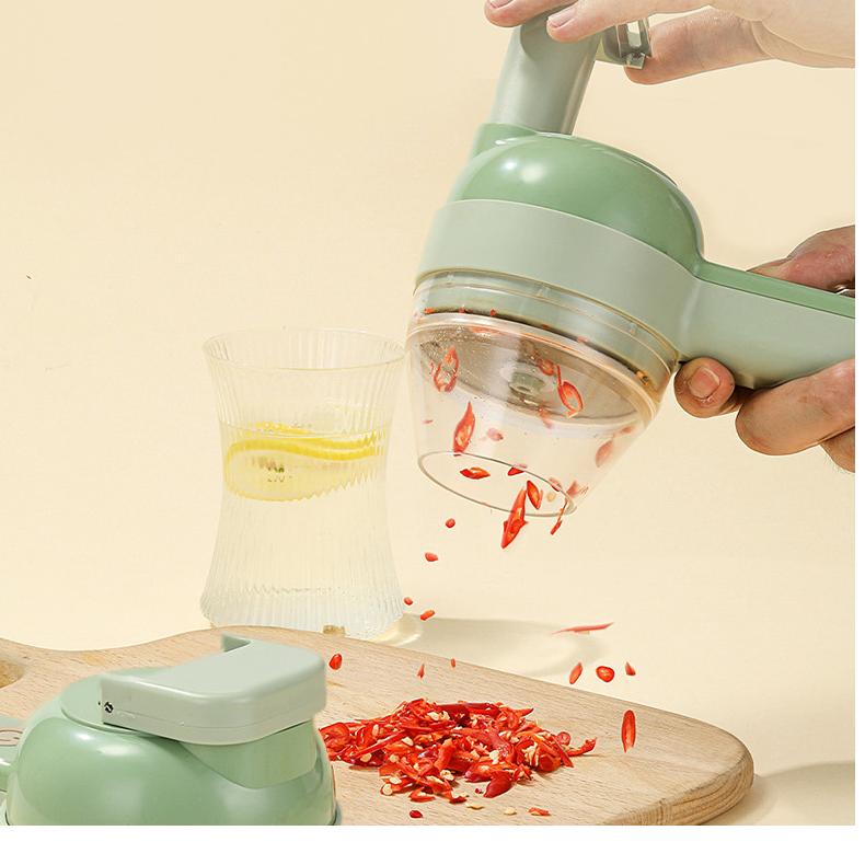 4 in 1 Vegetable Cutter Set Food Choppers Handheld Electric Wireless Chili Garlic Mud Masher for Home Kitchen Accessories 4 in 1 Vegetable Cutter Set Food Choppers Handheld Electric Wireless Chili Garlic Mud Masher for Home Kitchen Accessories