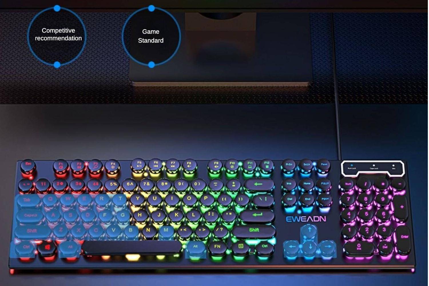 Computer Wired Keyboard , Plug Play USB Retro Round Typewriter Keyboard, Full Size Wired Keyboard for Laptop and Office PC Computer Wired Keyboard , Plug Play USB Retro Round Typewriter Keyboard, Full Size Wired Keyboard for Laptop and Office PC