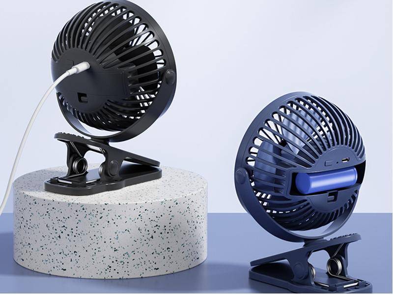USB Rechargeable Table Fan Clip-on Type Portable Mini Desk Fan 360 Degree Rotation Adjustable Clip-on Fan For Student Dormitory Electronics Neck Fan